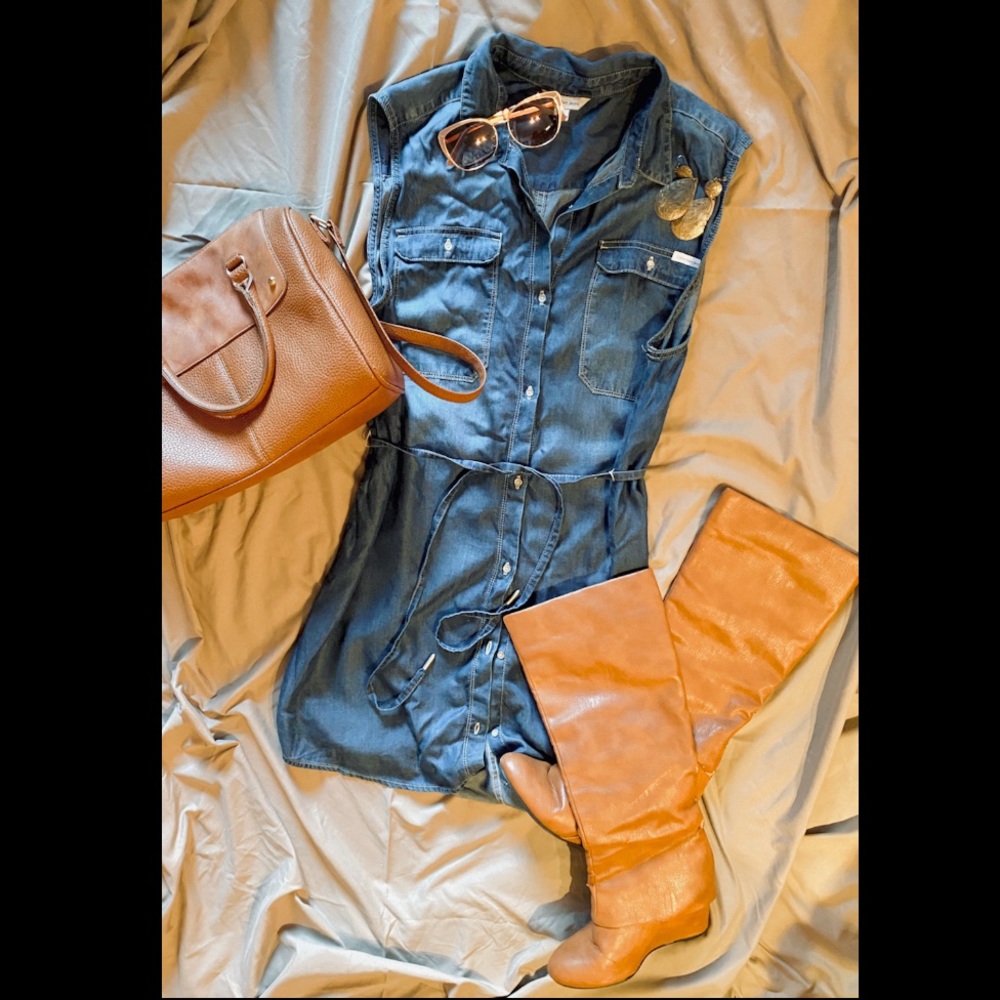 Calvin Klein denim dress size L